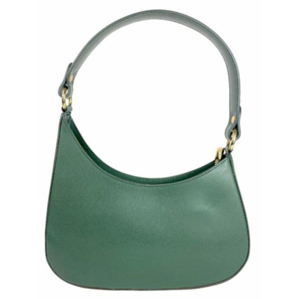 Lala Green Leather Shoulder Bag, Luxury Shoulder Bag, Stylish and Functional bag